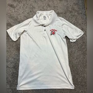 Mens White Utah Utes Polo (S)